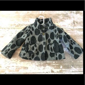 Gap Animal Print Black Gray Leopard Coat Jacket